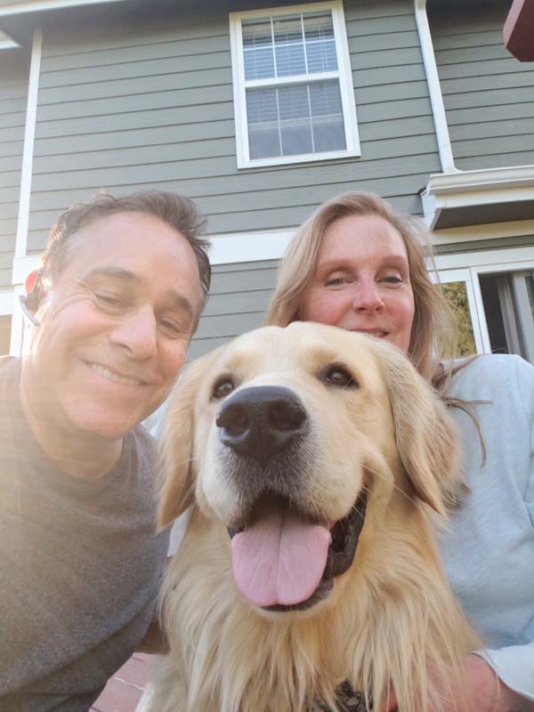 Luke the Golden Retriever Sire with Victor and Sonja